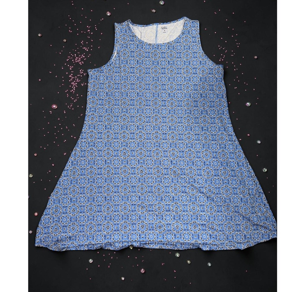 Croft & Barrow - Womens 1X Blue Sleeveless A-Line Dress - *NWT*